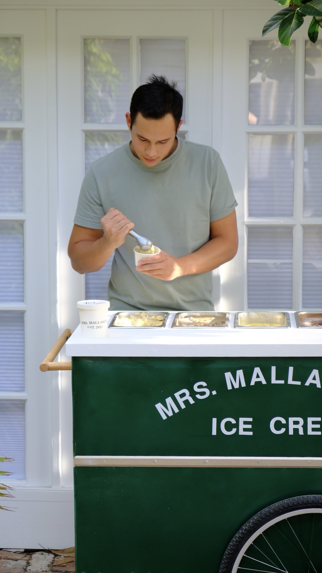 Mrs. Mallard's ice cream being scooped
