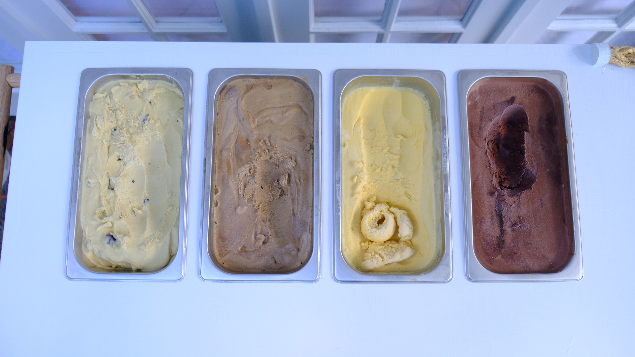 Mrs. Mallard's ice cream flavours in the cart